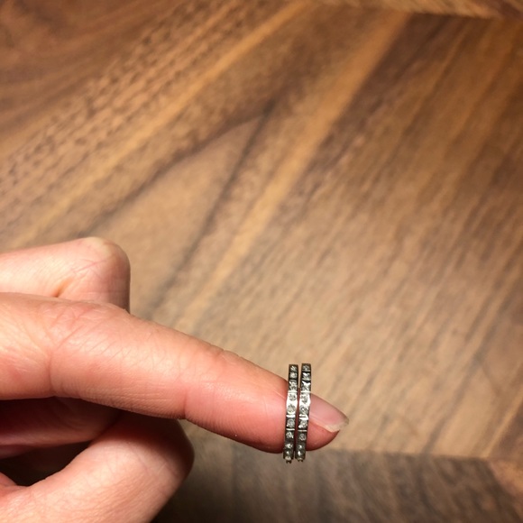 ❌SOLD❌ 10k Gold Hoop Diamond earrings - Picture 2 of 6